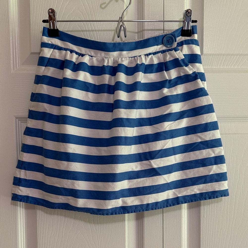 Blue and White Striped Lily Skirt